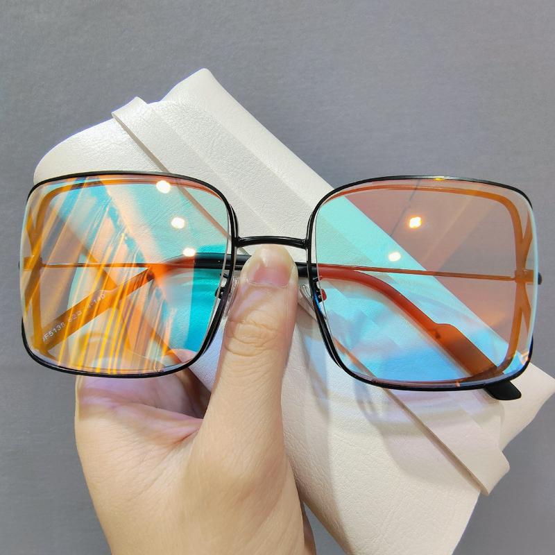 

Sunglasses Oversized Gradient Women Men Fashion Square Eyewear Vintage Colored Outdoors Shades Goggles UV400