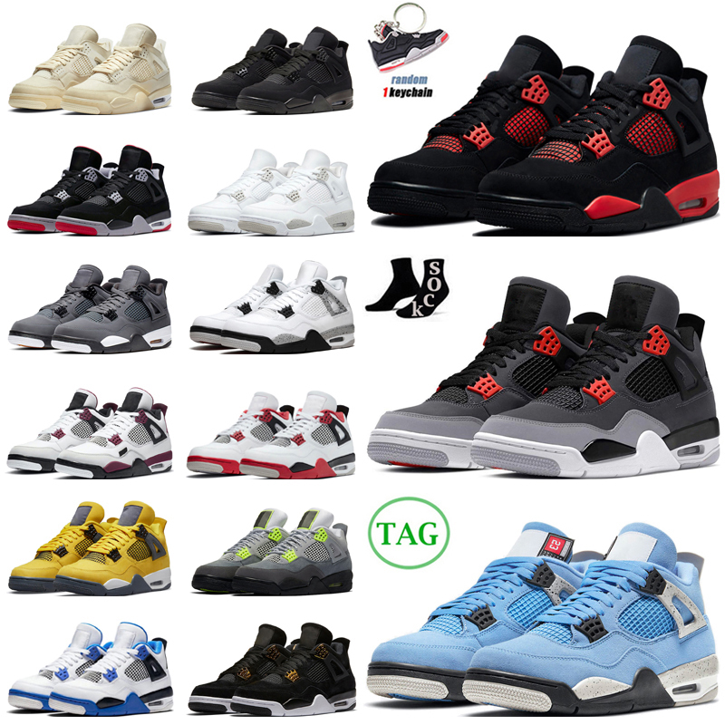 

Jorden 4 4s Jumpman Basketball Shoes Men Women Red Thunder Infrared Black Cat Bred University Blue Sail Taupe Haze White Oreo Mens Trainers Sport Sneakers, #29