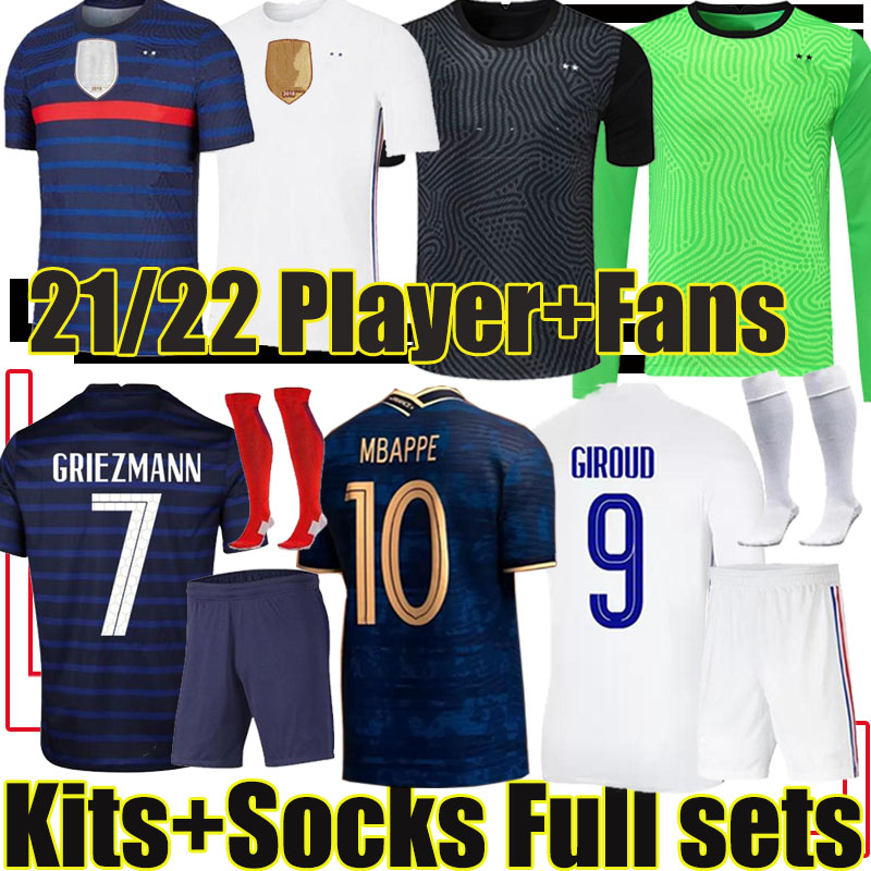 

Euro 2022 cup BENZEMA MBAPPE GRIEZMANN soccer jersey POGBA GIROUD KANTE Maillot de foot equipe Maillots football shirt 2021 men women kids Kits sock Full sets, 20-21 away kit