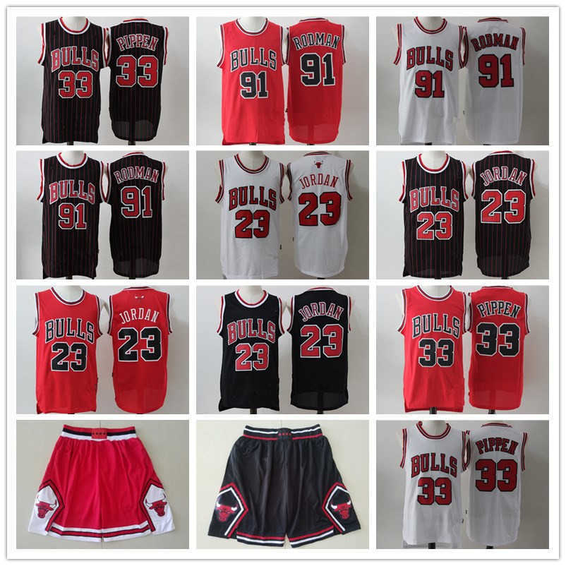 

2021 chicago' men bulls' Jersey 45 23 michael mj Throwback Basketball Shorts Basketball Jerseys red black white beige Blue, Color3