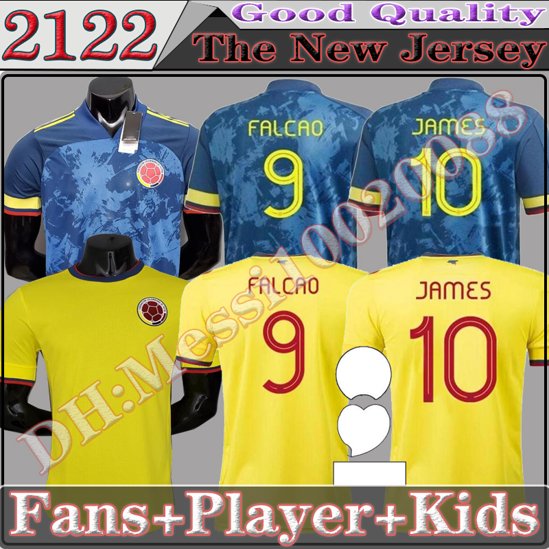 

2021 2022 Colombia soccer jersey Jerseys national team home away Mina Quintero Muriel Bacca FALCAO JAMES CUADRADO 21 22 football men Fsan Pl, Black;yellow