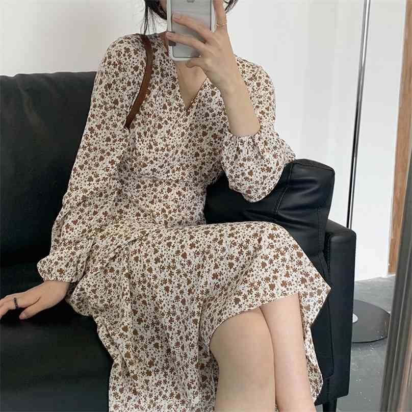 

Streetwear Casual High Waist Summer Retro Vintage All Match Femme OL A-line Sweet Long Dresses Vestidos 210525, Blue