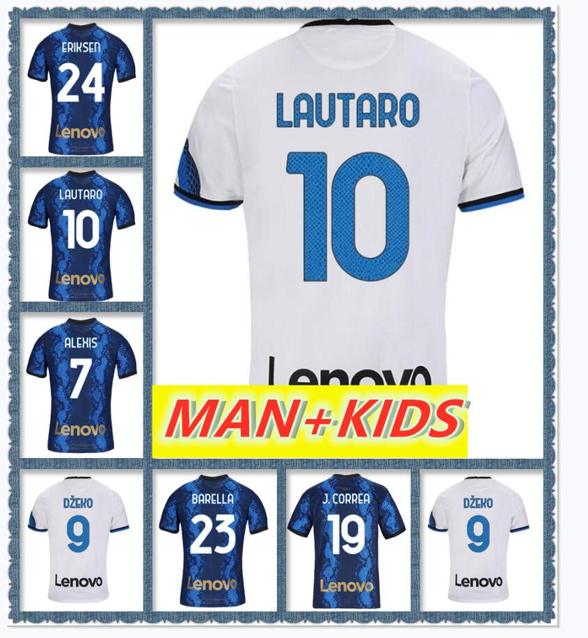 

2021 2022 4th BARELLA LAUTARO Inter home away 3rd soccer jerseys BARE maglia 21 22 football top shirt Men boys Kids Kits sets uniform