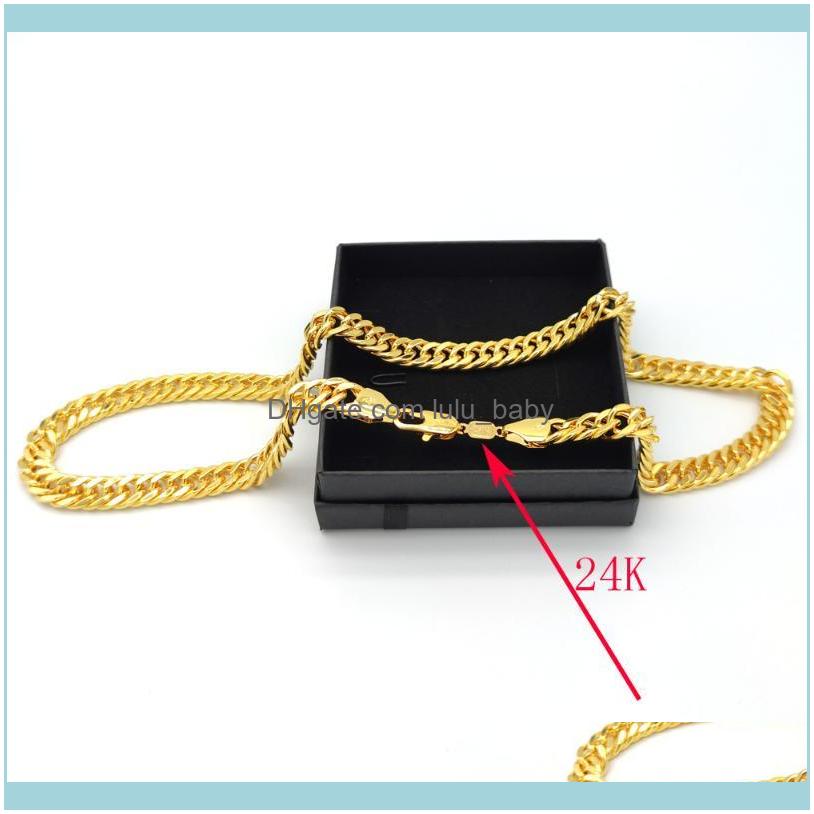 

Pendant & Pendants Jewelrypendant Necklaces Thai Baht Solid 24 K Stamp Gold Authentic Finish Necklace Heavy Jewelry 10Mm Thick Tall Cuban Cu