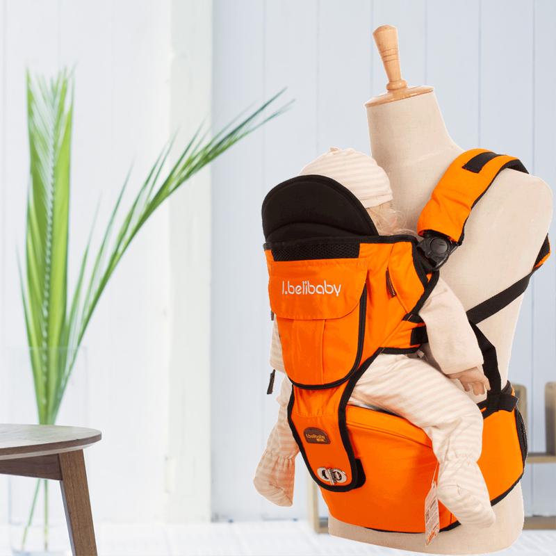 

Ibelibaby Ergonomic Baby Carrier Kangaroo Child Hip Seat Tool Holder Sling Wrap Backpacks Travel Activity Gear Orange Carriers, Slings