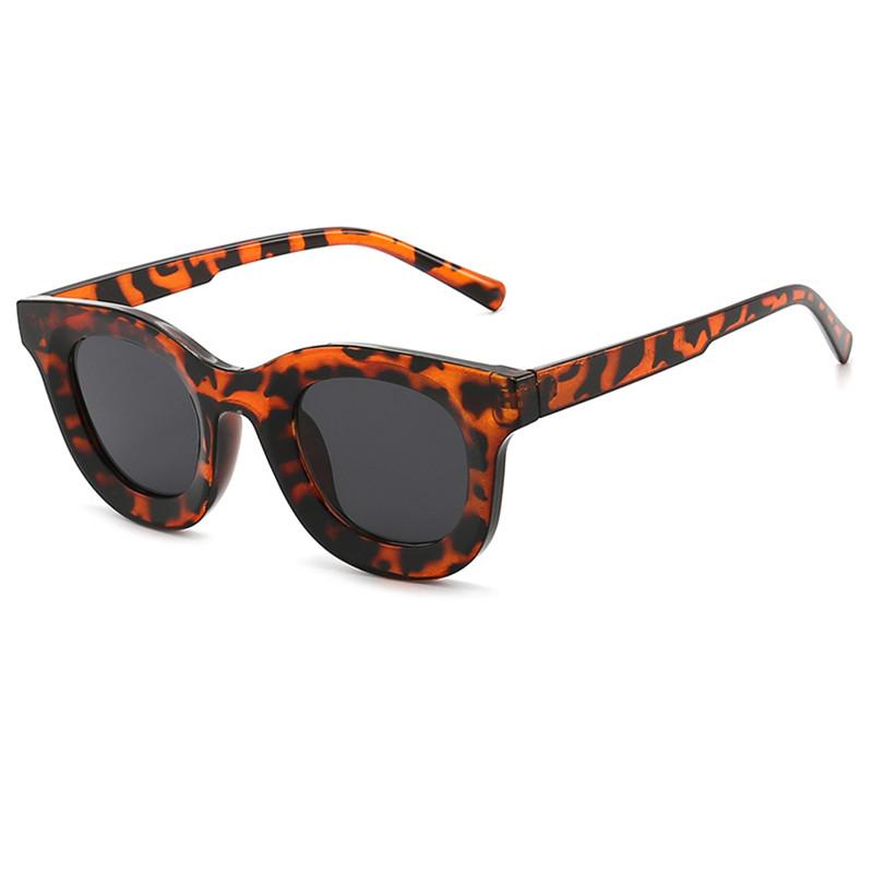

Sunglasses 2021 Men Hip Hop Concave Eyewear Female Classic Frame Eyeglasses Women Fashion Retro Leopard Print Sun Glasses