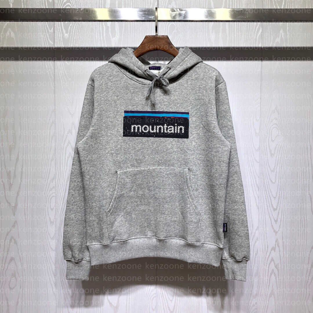 

mens hoodie sweatshirt classic thickened hoodies Mountain printed couple Hip Hop Casual Fashion winter sweatshirts asian size, Black