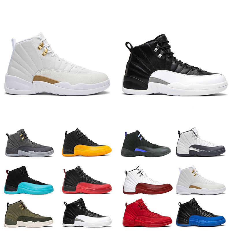 

Men Basketball shoes 12s 12 University Gold Dark Concord French Blue White Michigan sneakers mens Sport trainer sneaker, # 01