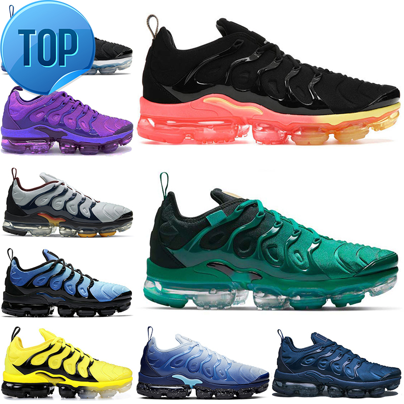 

2021 tn plus running shoes for men women Triple Black White Cherry Fresh Atlanta Hyper Blue 036 Bred Dark Stucco mens trainers sport