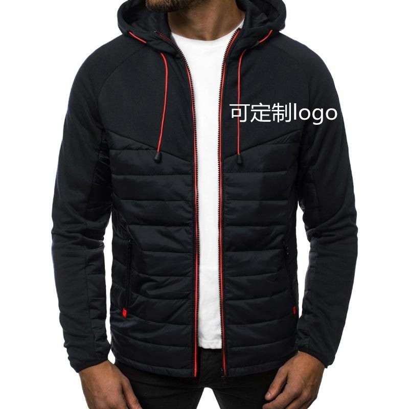 

Men's sweater European size autumn winter Hoodie, White and black