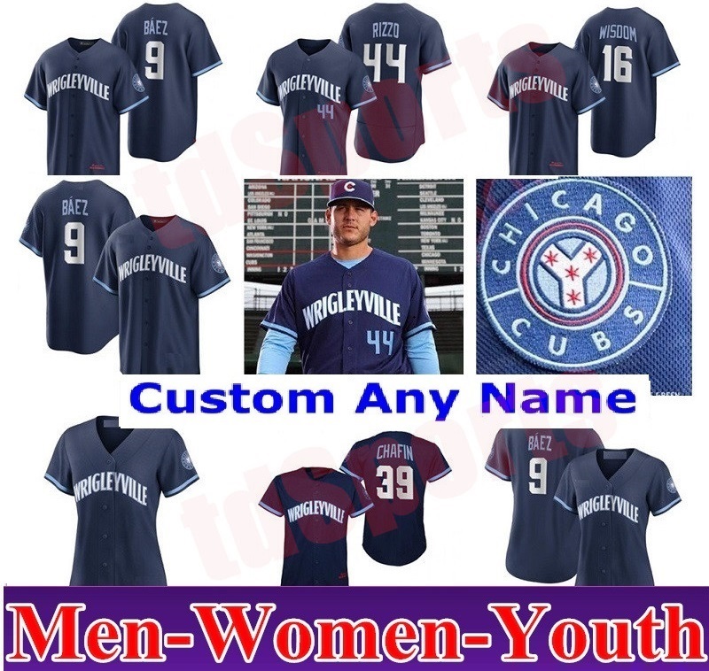 

Anthony Rizzo Cubs Navy 2021 City Connect Jersey Javier Baez Joc Pederson Willson Contreras Jason Heyward Ian Happ David Kimbrel jerseys, Blue;black
