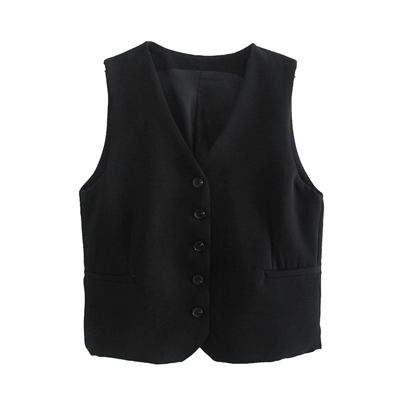 

Spring women black vest coat fashion sleeveless waist Casual female thin outwear 210524