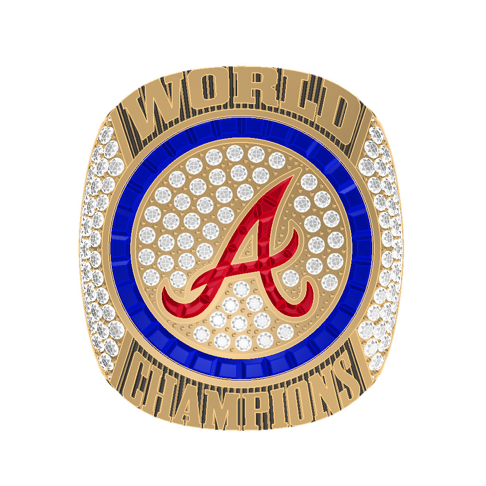 

2020-2021 season Atlanta Brave baseball world Championship Ring for personal collection