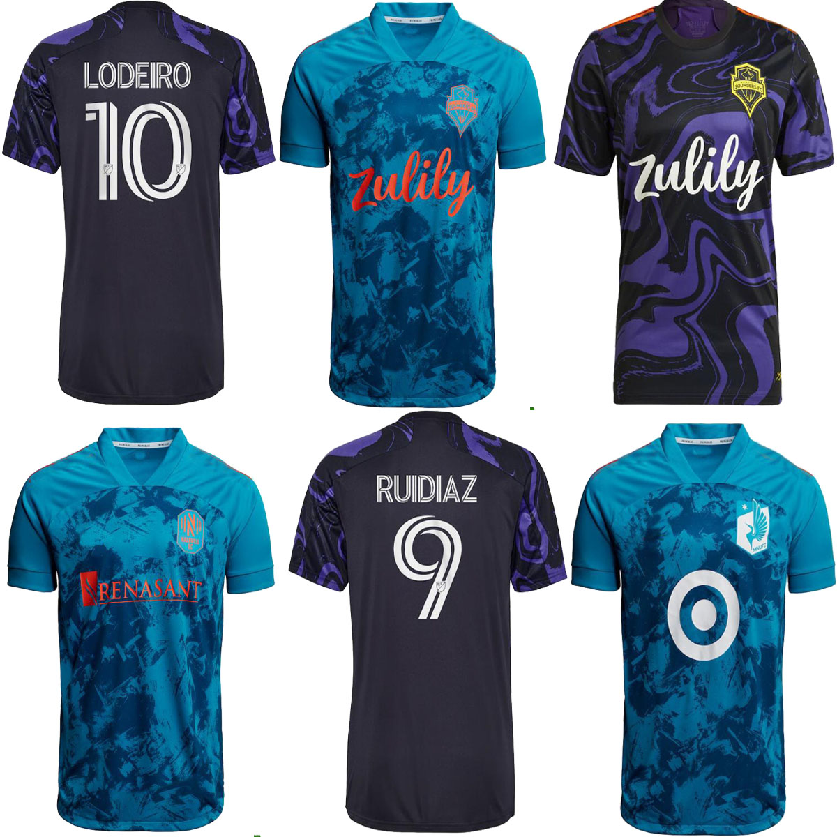 

MLS 2021 Seattle Sounders SOCCER JERSEYS Parley Primeblue kit Cincinnati 21 22 Jimi Hendrix Nashville SC Montero Minnesota United FC camisetas football shirts