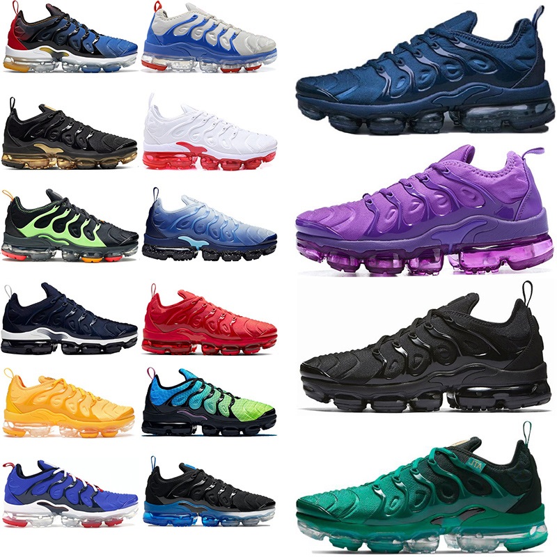 

Air Vapormax Plus Tn Running Shoes Triple Black White Magic Platinum Midnight Navy Blue Violet Vapourmax Mens Womens Sports Sneakers Airmax Trainers, 30