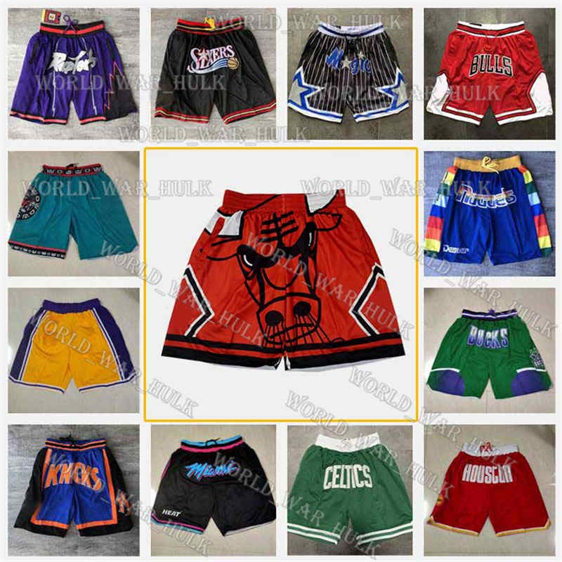 

Los Angeles Lakers Chicago Bulls Philadelphia 76ers Boston Celtics Just Don Basketball Shorts, Black;red
