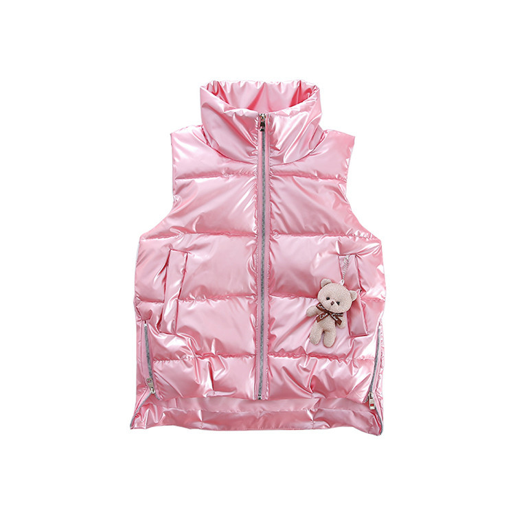 

Girls' down cotton vest 2020 autumn and winter new children vest winter thickening baby outside cotton clothes vest, Camo