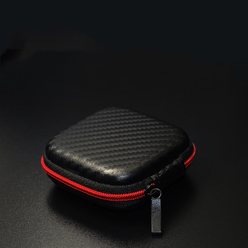 

Custom Design Logo EVA PU PVC Earphone Box Headphone Case Travel Storage Bag for Usb Cable Charger B166