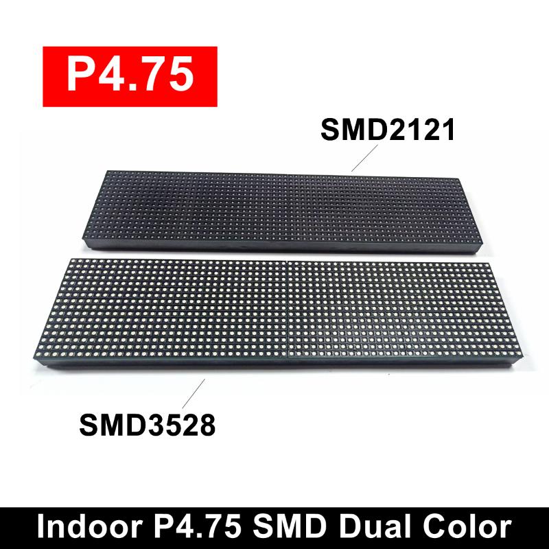

P4.75 Indoor SMD Two Colors 64x16 Dots LED Matrix Module Replace F3.75 Display