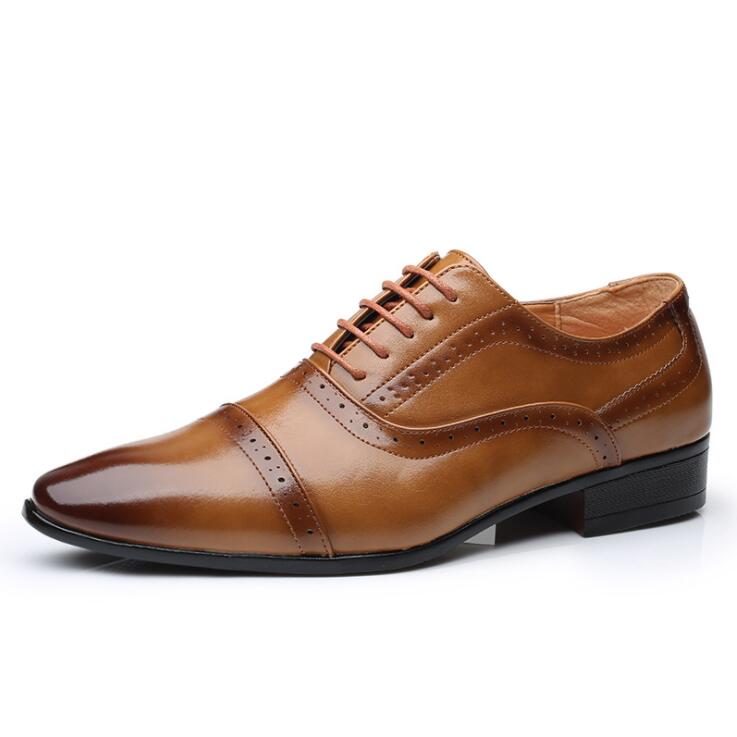 

Brogue Wedding Dress Shoes Men Party Shoes for Men Leather Formal Italian Design Shoes, Black