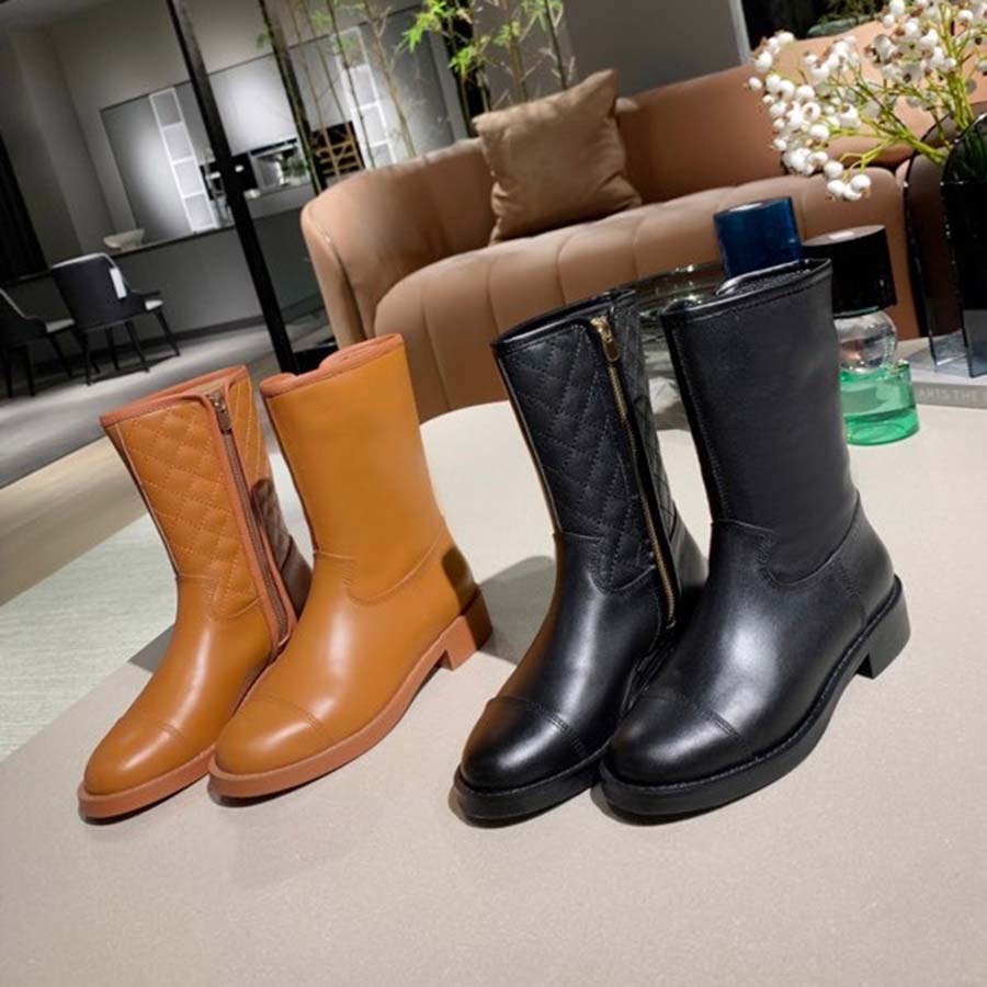 

Black Brown Leather Woman Knight boots Gold Embellished Winter Autumn Runway Roman Sexy Fashion Martin Boots Knee High Shoes Suede Booties shoe008 C-3, Box