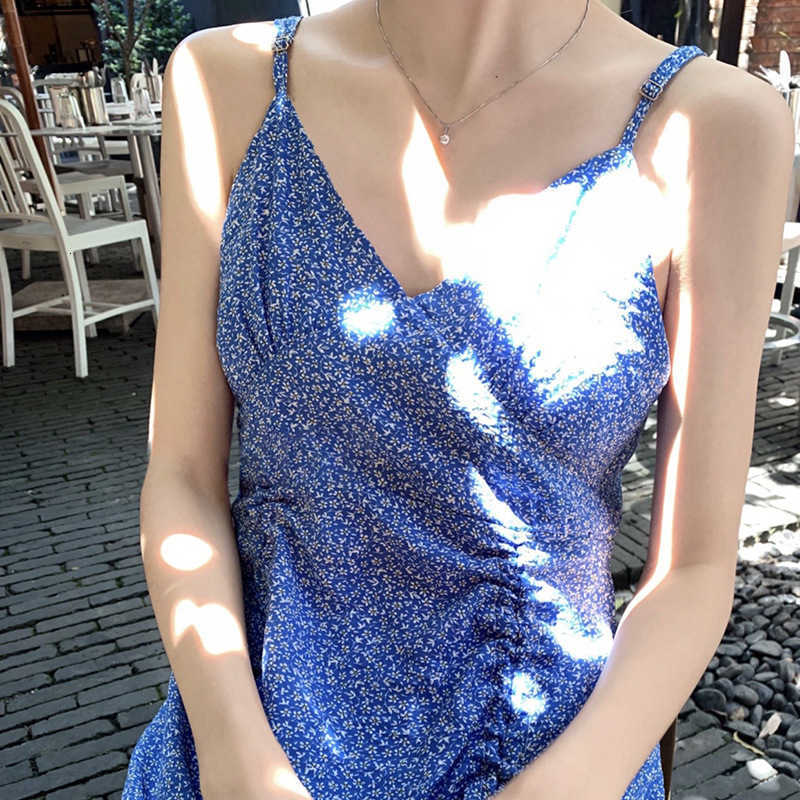 Aw21 Net Red Suit V-neck Sexy Dew Clear Sweet Shoulder Floral Drs Blazer-image-702392686