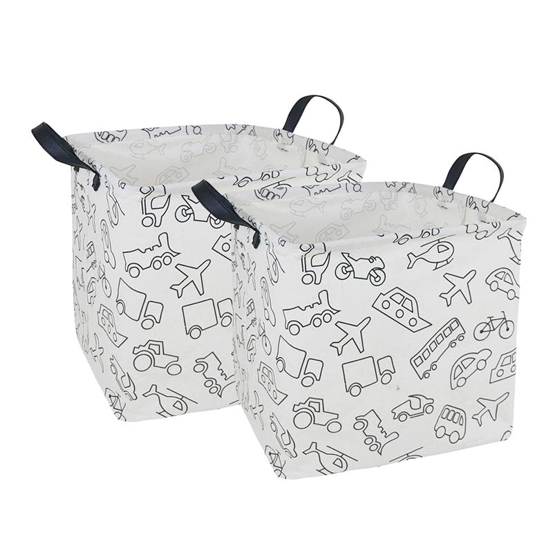 

Square Storage Basket With Handle Organizer Bins For Baby Toys/Nursery Hamper/Kids Clothes//Dorm/Kitchen/Pet/Office Baskets