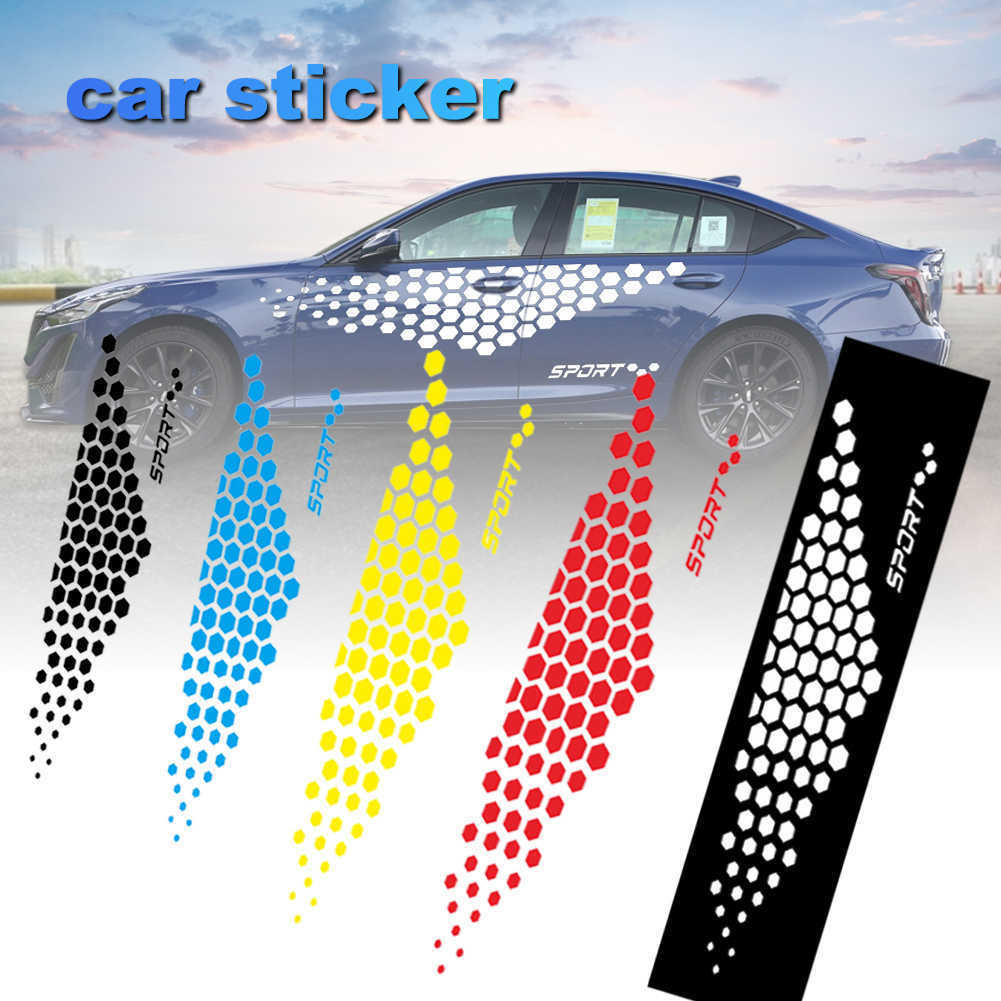 Nouveau 2 pièces jupe latérale universelle autocollant de porte de voiture décalcomanie Automobiles accessoires automobiles idéal pour la décorat