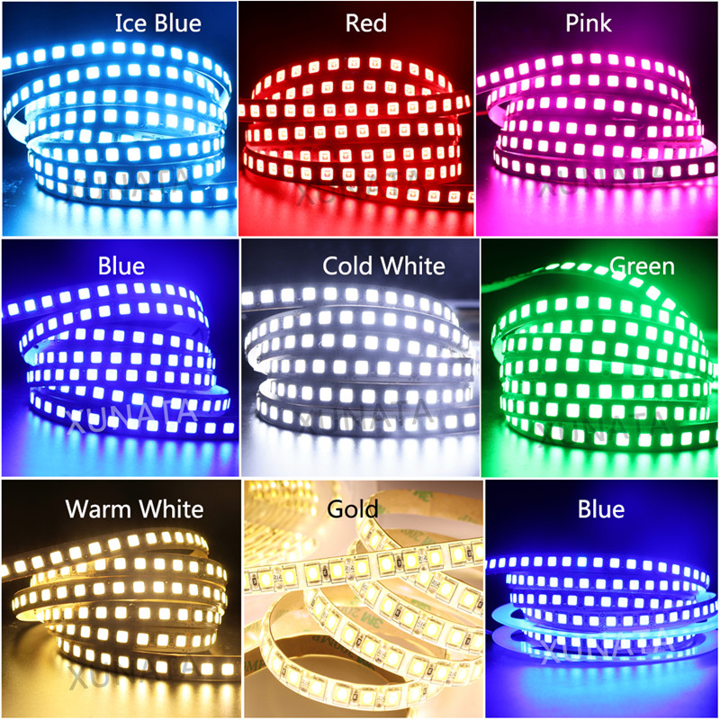 

DC12V LED Strip Light 5054 Waterproof Flexible Ribbon 60LEDs/m Brighter than 5050 12V RGB Diode Tape 5m/lot