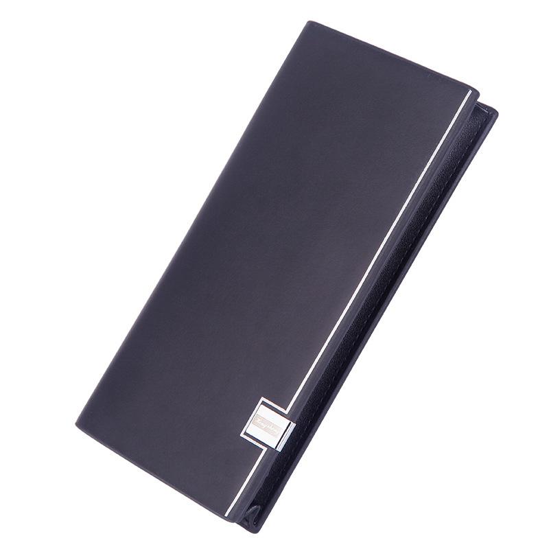 

Wallets Long Men Leather Wallet Holder Carteira Feminina Couro Billetera Hombre For 40, Black