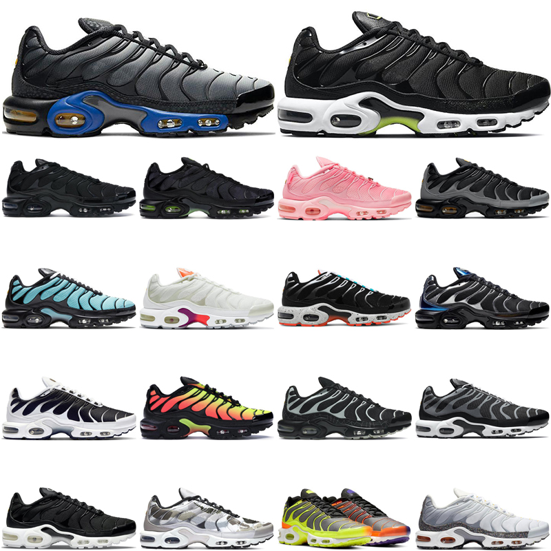 

2021 men running shoes women tn yellow black wolf grey white volt voltage purple total orange sky blue scream green rainbow pink fade outdoor trainers, Hyper blue 40-46