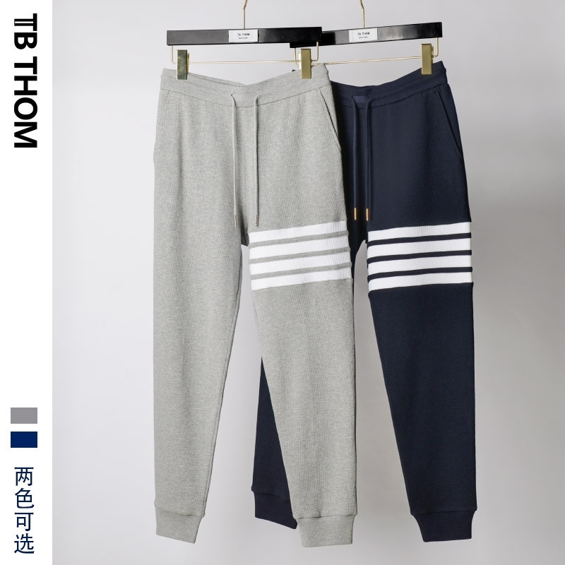 

New TB Thom leisure sports pants of waffle Series in spring and Autumn, Black