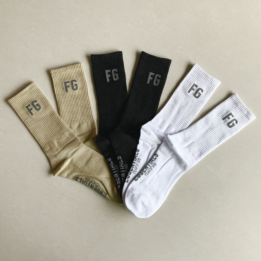 

of Street God fashion letter casual cotton socks fog essentials high street hip hop socks, Black