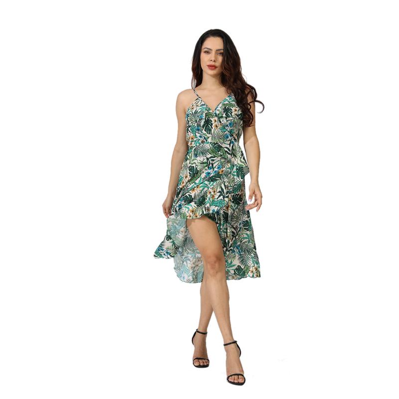 

Casual Dresses Green Sleeveless Women 2022 Summer Dress