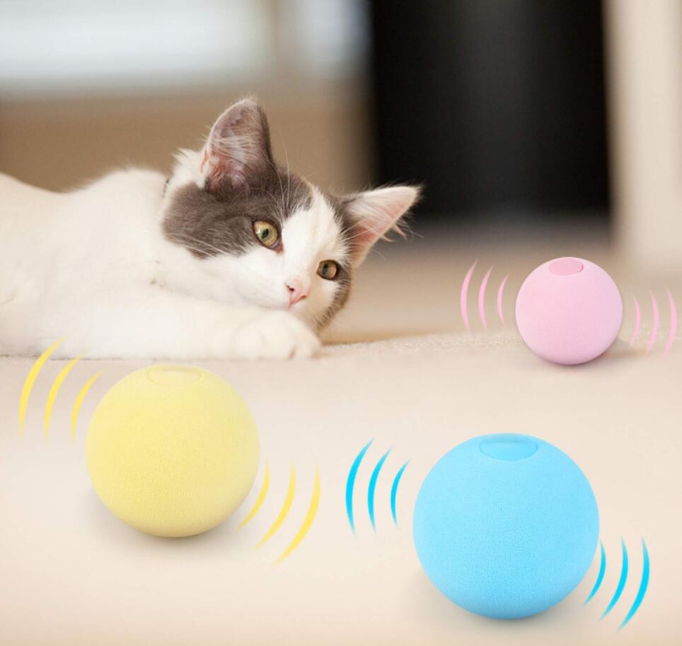 

Funny Interactive Cat Toys Smart Touch Sound Ball Catnip Pet Training Supplies Simulation Squeaker Products Toy For Cats