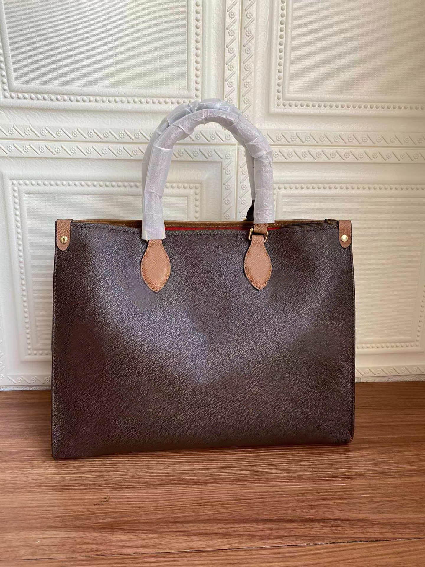 

High-end ladies 2021 new trendy handbag fashion simple shoulder bag large capacity shopping bags messenger, Brown#44576