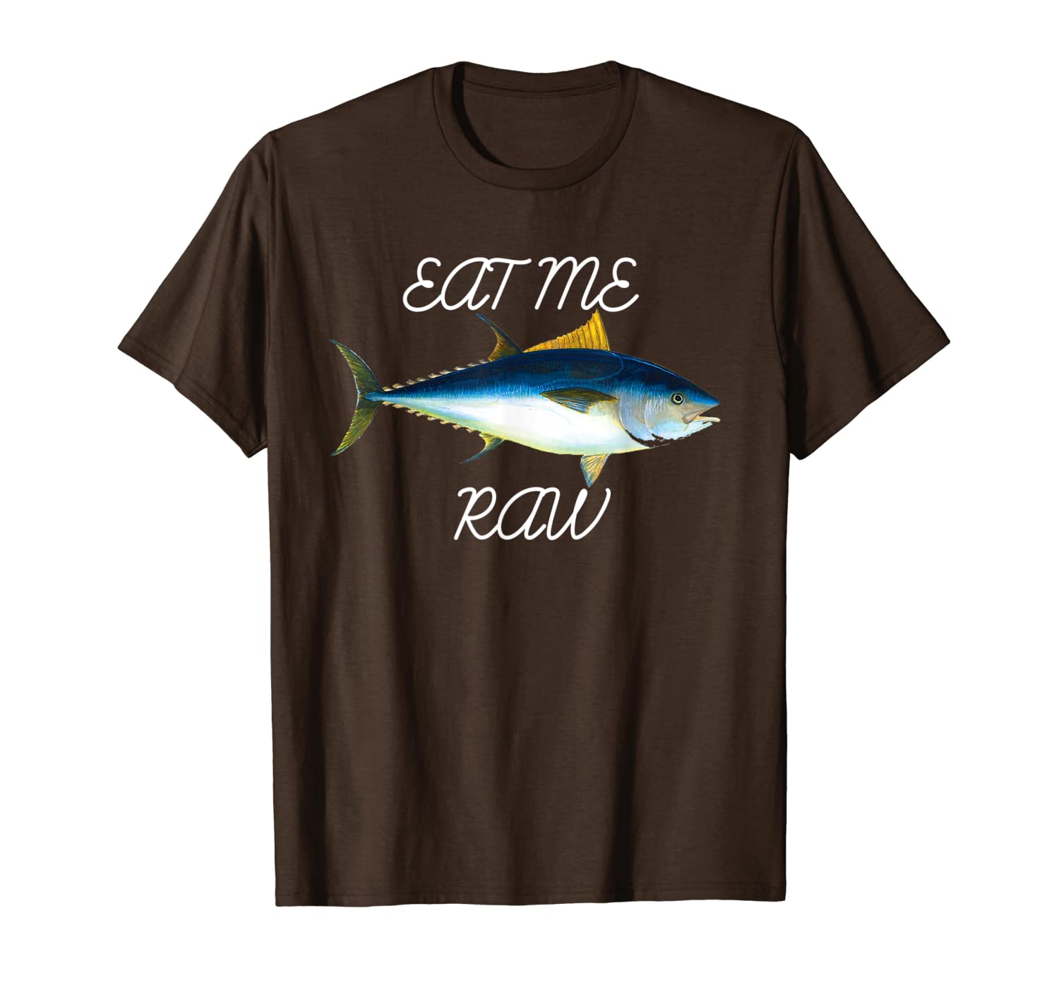 

eat me raw tuna fish sushi t-shirt, White;black