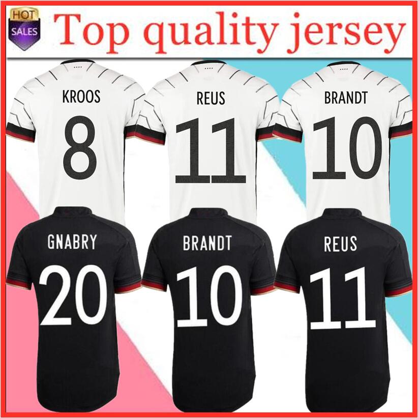 

men + kids kit 2020 KROOS BRANDT REUS GERMANY soccer jersey 2021 Home away football shirts uniforms adult, Black;yellow
