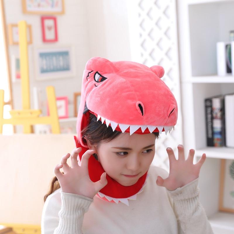 

Cute Plush Dinosaur Hat Female Women Casual Cap Fashion Girls Beanies Beanie/Skull Caps, Blue;gray