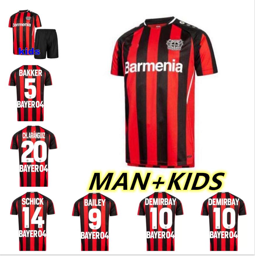 

Man kids kit 2021 2022 Leverkusen Soccer Jerseys Bayer 04 PALACIOS BAILEY football shirts DEMIRBAY VOLLAND TAH 21 22, Black;yellow