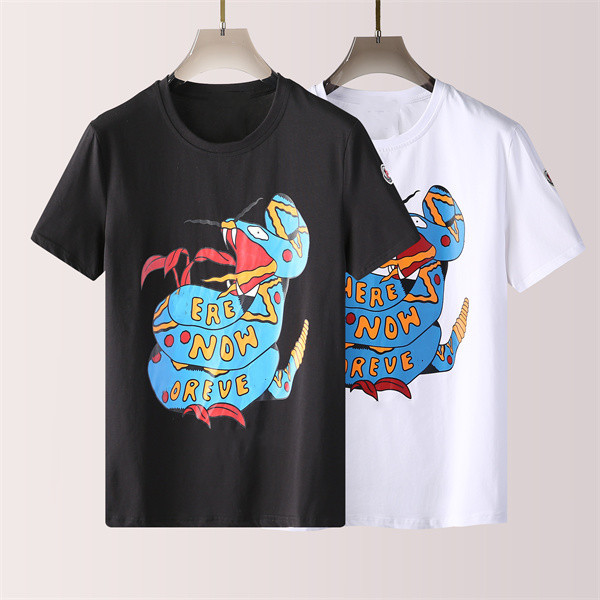 

2021ss spring and summer new high grade cotton printing short sleeve round neck panel T-Shirt Size: m-l-xl-xxl-xxxl Color: black white Women Men'sece shirt anime Q34