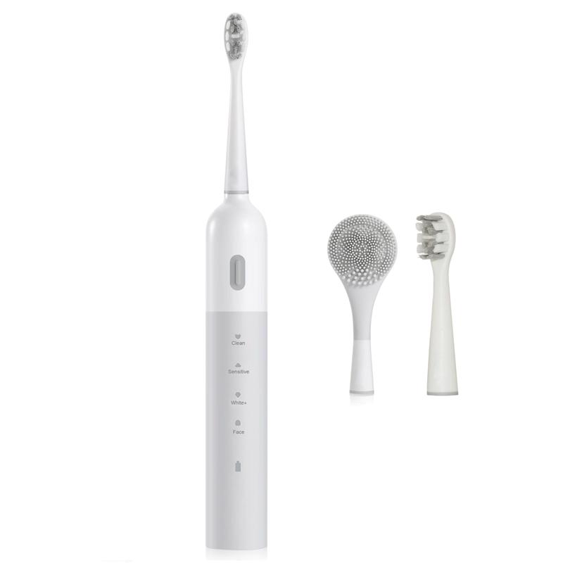 

Multifunctional 2In1 Electric Toothbrush USB Charging Silicone Cleansing Brush WIFI APP Intelligent Control Smart