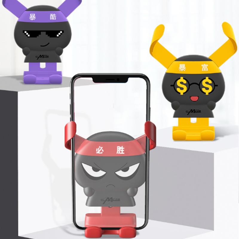 

Cell Phone Mounts & Holders Dropship Car Mobile Holder Navigation Bracket Multifunctional Cartoon Air Outlet Interior Gravity Support