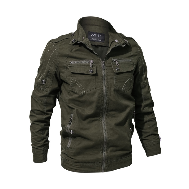 

Bomber Jacket Men Military Men Autumn Cotton Tactical Army Fashion Pilot Air Force Cargo Coat Male Military Jacket Men 210518, Army green