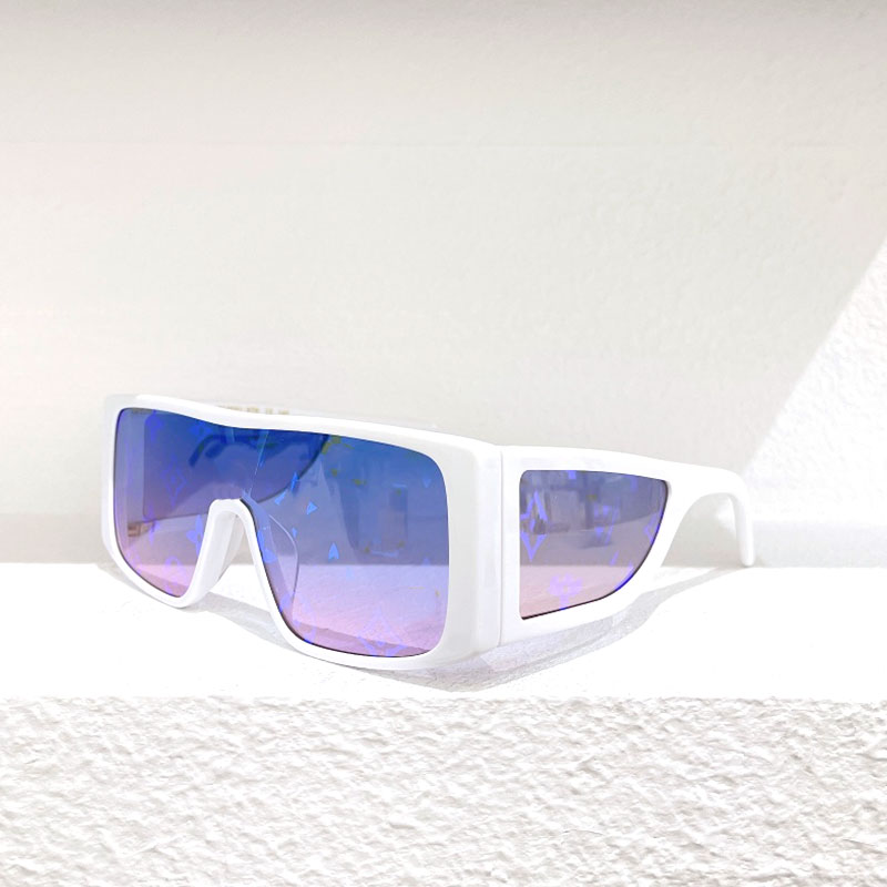 

Fashion Mens and Womens Sunglasses Anti-UV Classic Transparent Frame One-piece Letter Lens Eye Protection Wide Mirror Legs Designer Sunglassess Z1451U Original Box