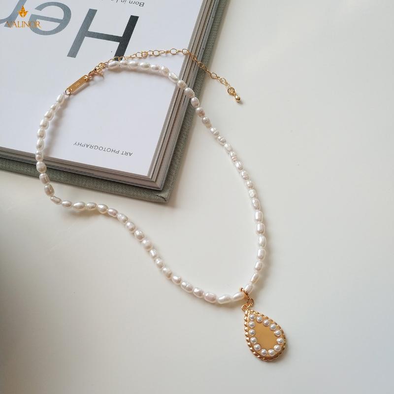 

Chains Necklace Personality Simple Dripping Pearl Female Clavicle Chain 925 Sterling Silver