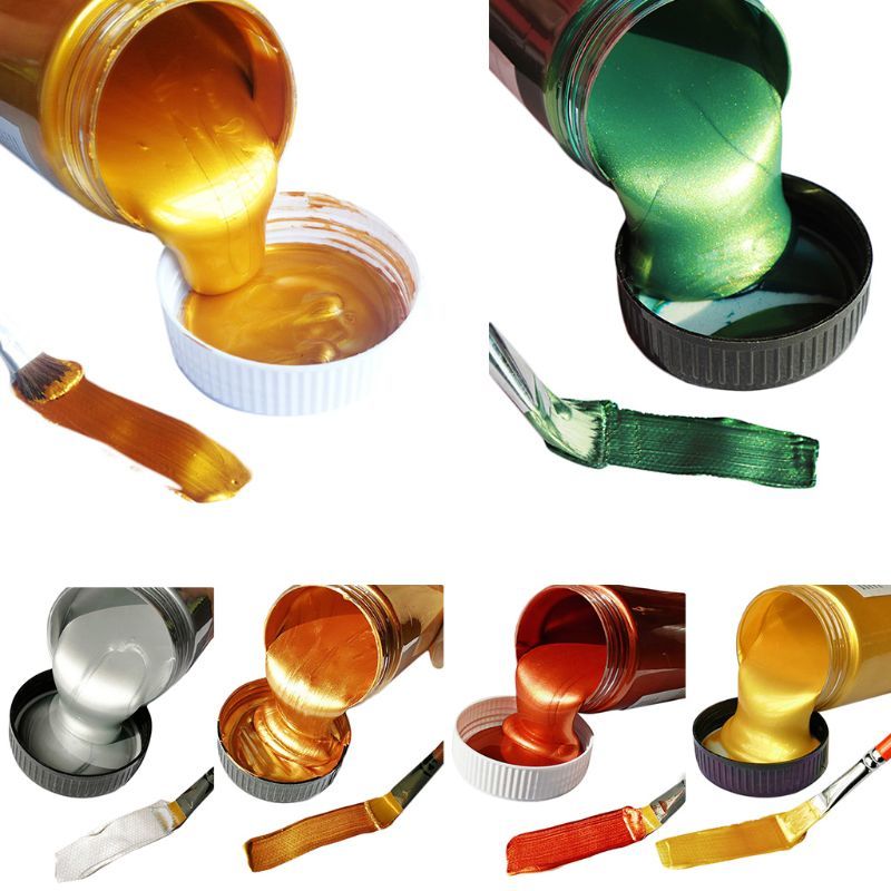 

100ml Acrylic Pigment Metallic Paint Drawing Art DIY Handmade Painting Tool School Supplies H1009