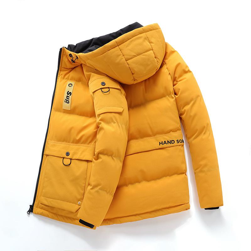 

Men's Down & Parkas L-8XL Winter Jacket Men Top Warm Big Size Thicken Young Male Heavy Wool Coat High Quality Fleece Cotton-Padded, Black