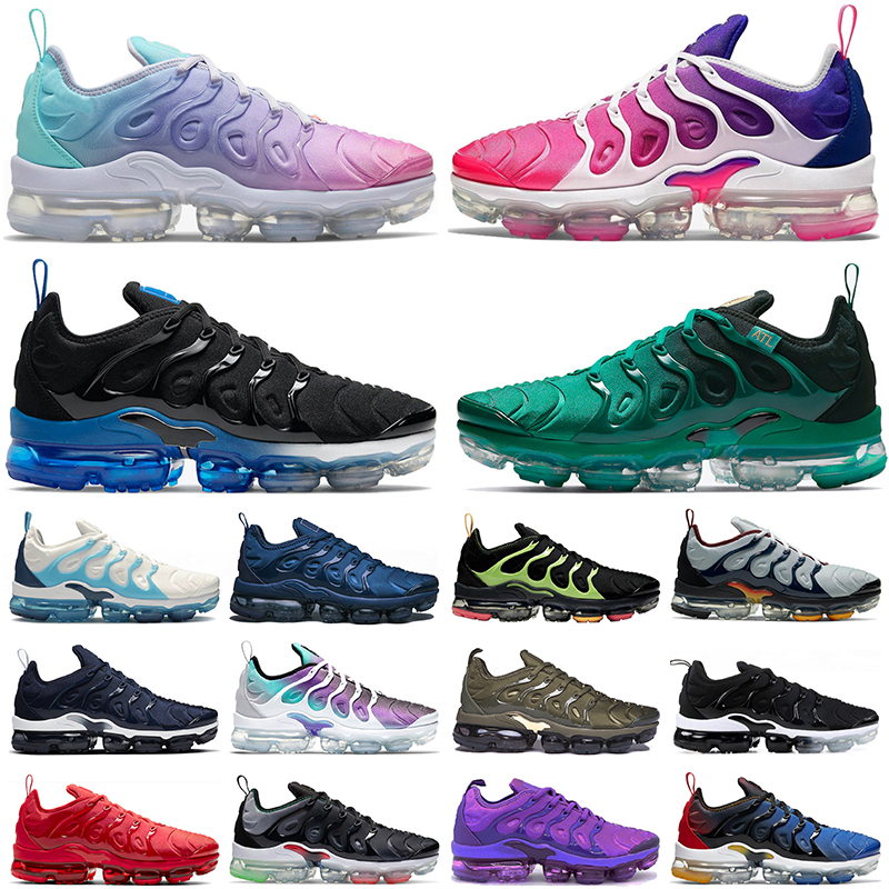 

2021 Oversized Eur 47 Men Women Tn Plus Running Shoes White US 13 Atlanta Off Midnight Blue Pink Purple Gradient Air Vapor AirMax&#1