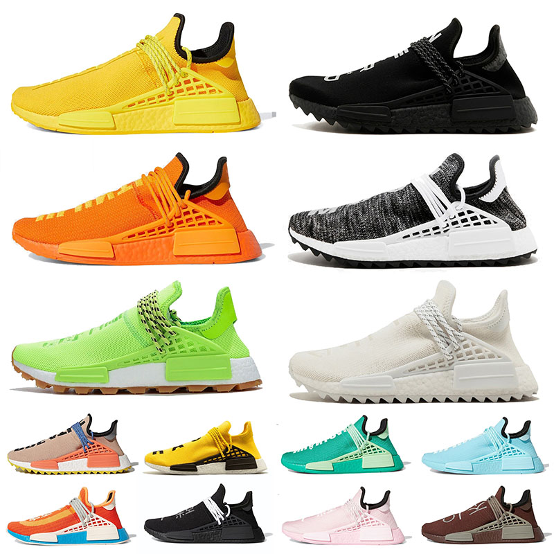 

2021 Extra eye hu pharrell williams nmd human race mens running shoes chocolate dash green solar pack women men trainers outdoor sports sneakers, B11 unc